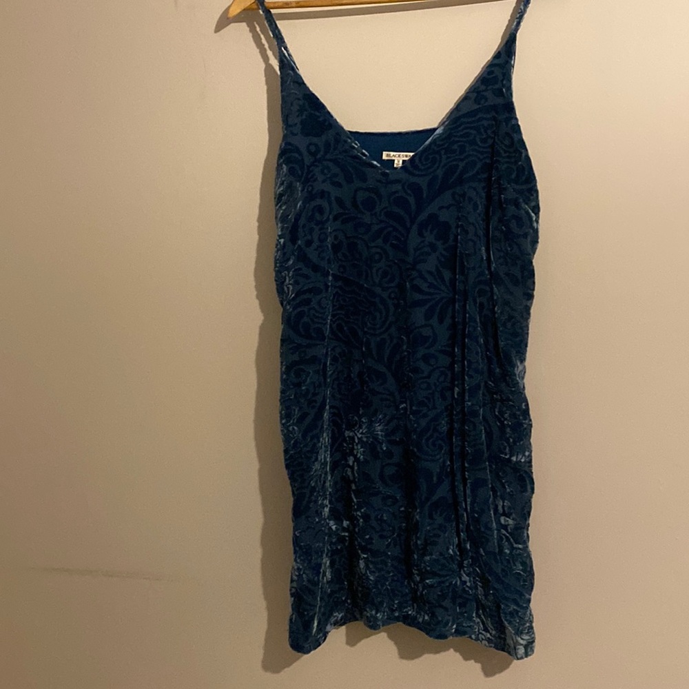 1920’s Inspired Teal Jacquard Cocktail Dress